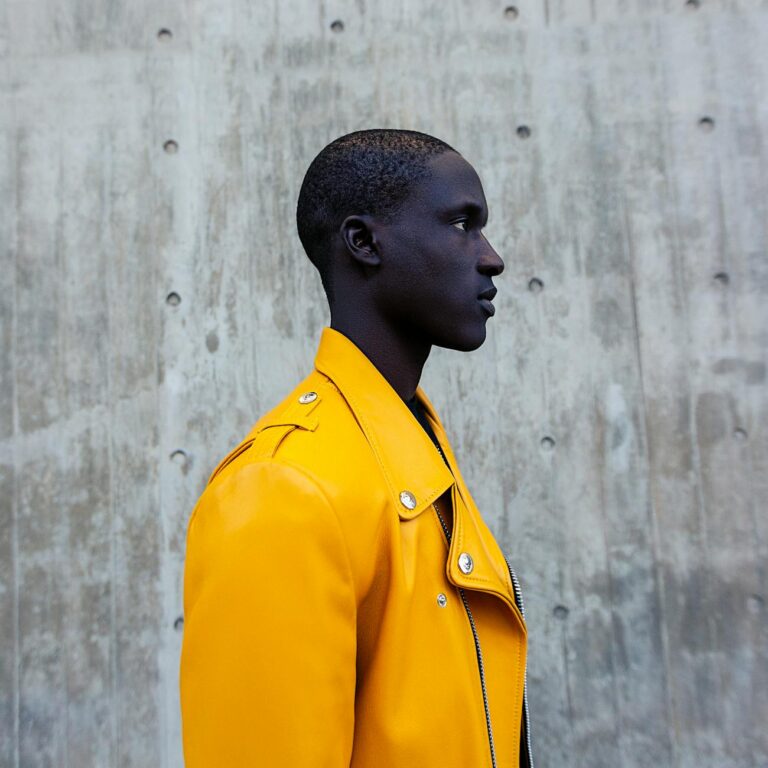 man wearing yellow jacket
