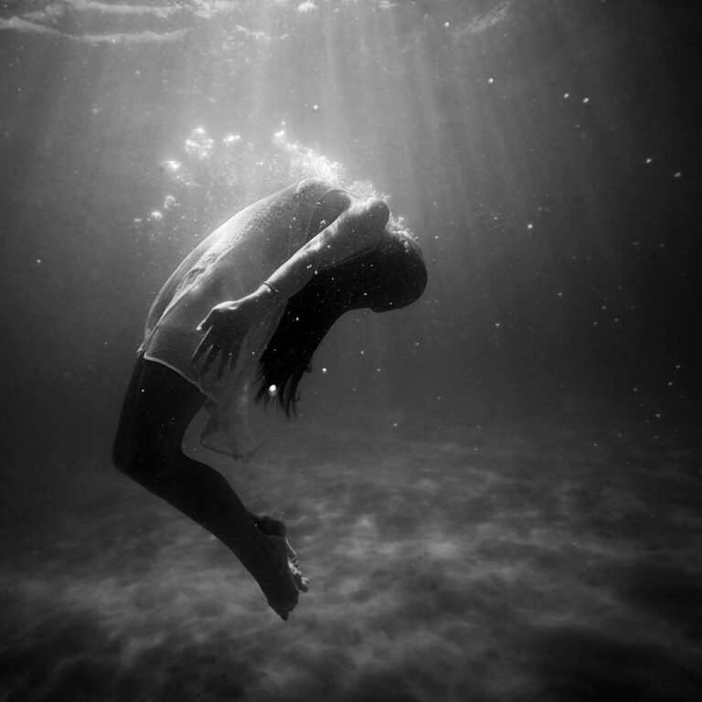 woman under the water